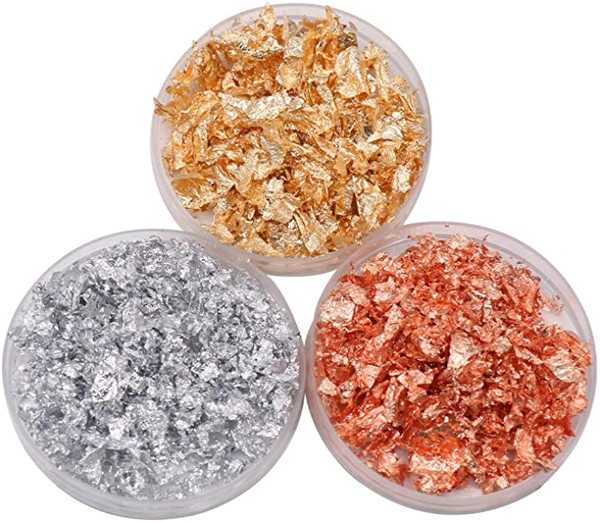 Craft Affaire Gold Flakes - Set of 3 Colors - 3g each box